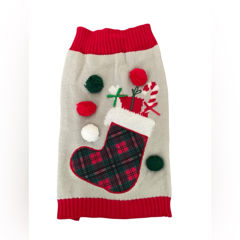 SIMPLY DOG PET Christmas Sweater Acrylic NWOT